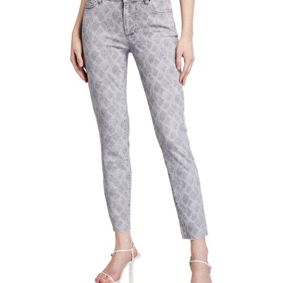 PAIGE Denim - Paige Verdugo Ankle Jeans in Gray Animal Print